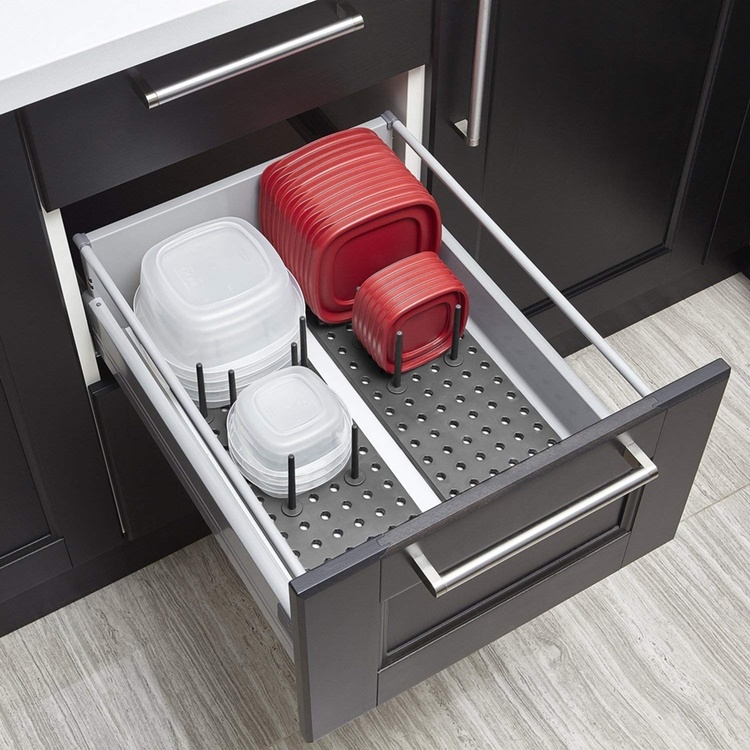 Drawer Organizer, Set of 2, Adjustable, PEGGY, Umbra, Grey