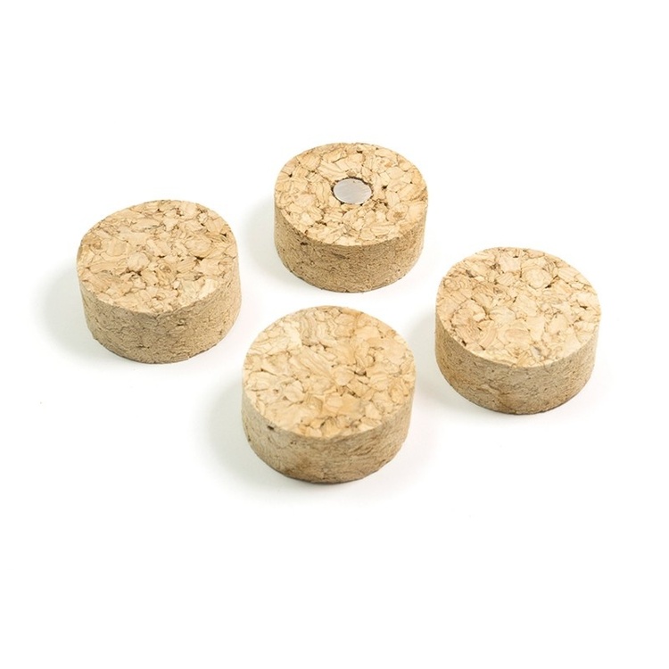 Magnets, Set of 4, CORK DISC, Ø 2,3 x 1 cm, Nature