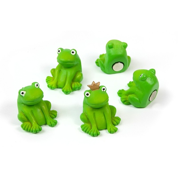 Magnets, set of 5, FROG, Green