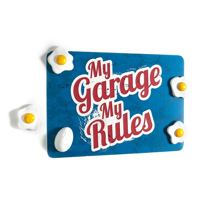 Magnets, Set of 5, EGG, White / Yellow