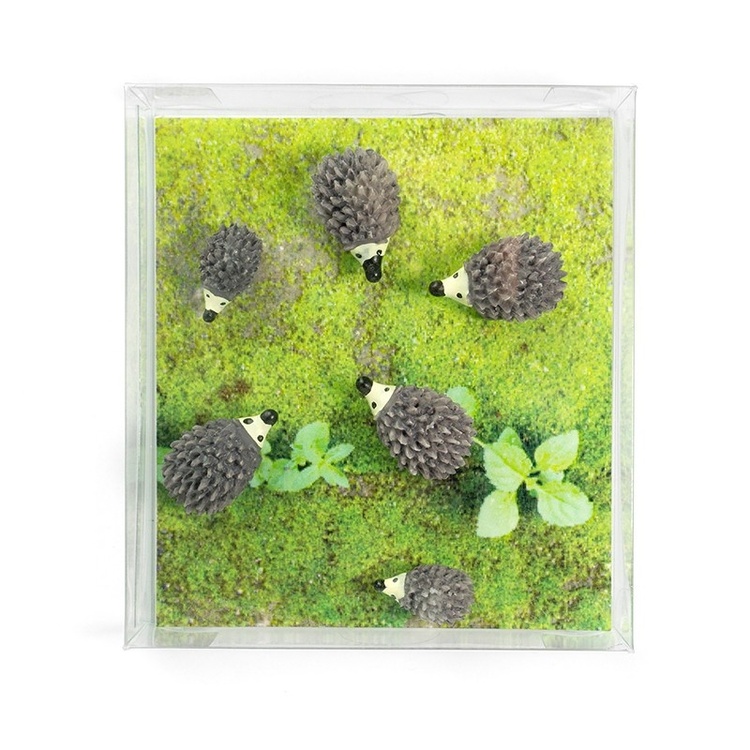 Magnets, HEDGEHOG, set of 6, Grey