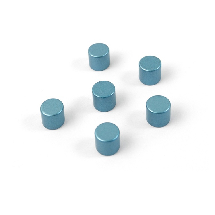 Magnets, Set of 6, BOLT, Ø 0,8 x H 9,8 cm, Silver Blue