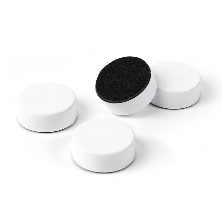 Magnets Extra Strong, WHITE, 4 pcs, Ø 2,3 cm x H 0,9 cm, white