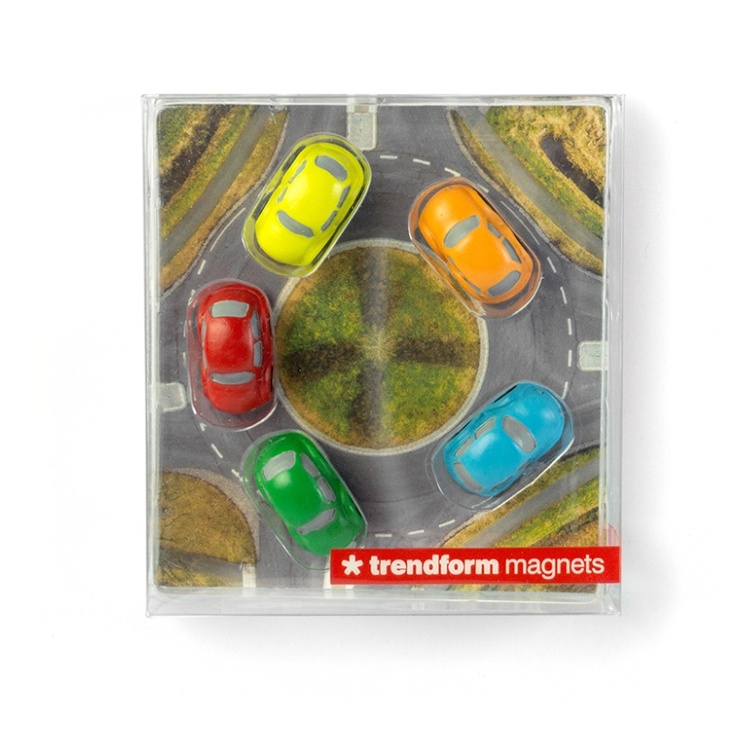 Magnets, Colourful Mini Cars. Set of 5, TRAFFIC, Assorted