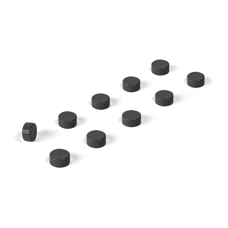 Magnets, strong, mini, 10 pcs, STEELY, Ø 0,6 x H 0,3 cm, Black