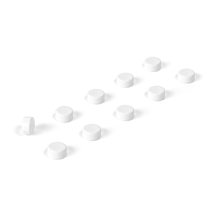 Magnets, strong, mini, 10 pc, STEELY, Ø 0,6 x H 0,3 cm, White