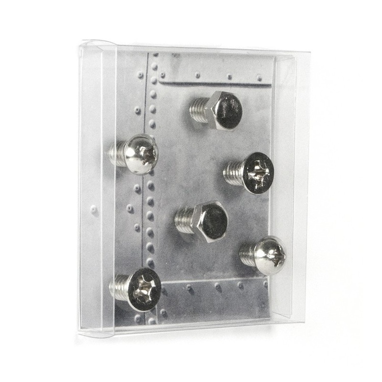 Magnets, Set of 6, SCREW, 1,8 x 1,5 cm, Silver