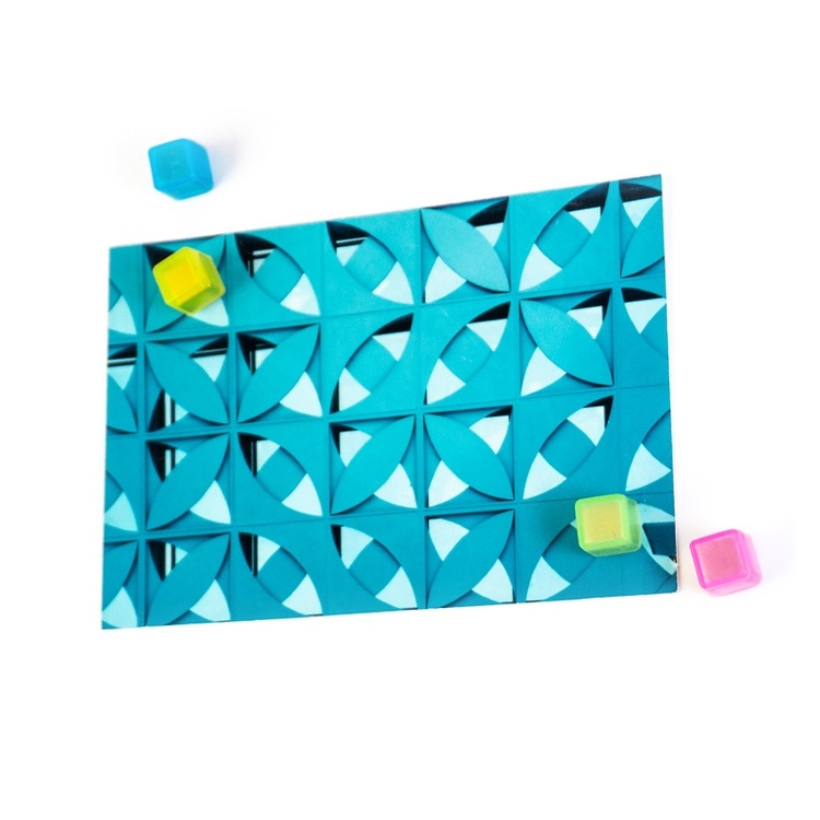 Magnets Super strong, Set of 4, CUBE NEON, 1 x 1 x H 1 cm, Silver / Assorted