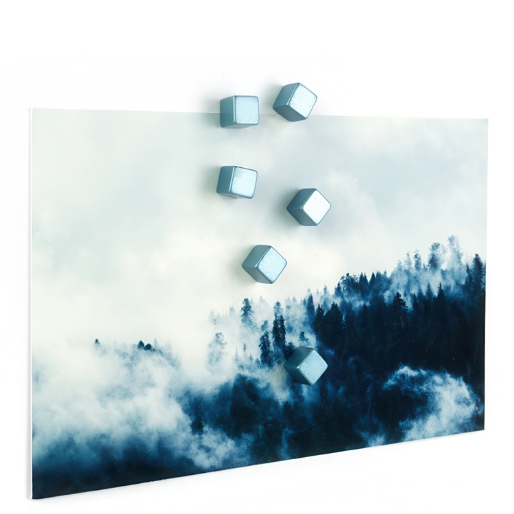 Magnets Superstrong, Set of 6, CUBE MEDIUM, 0,8 x 0,8, Silver blue