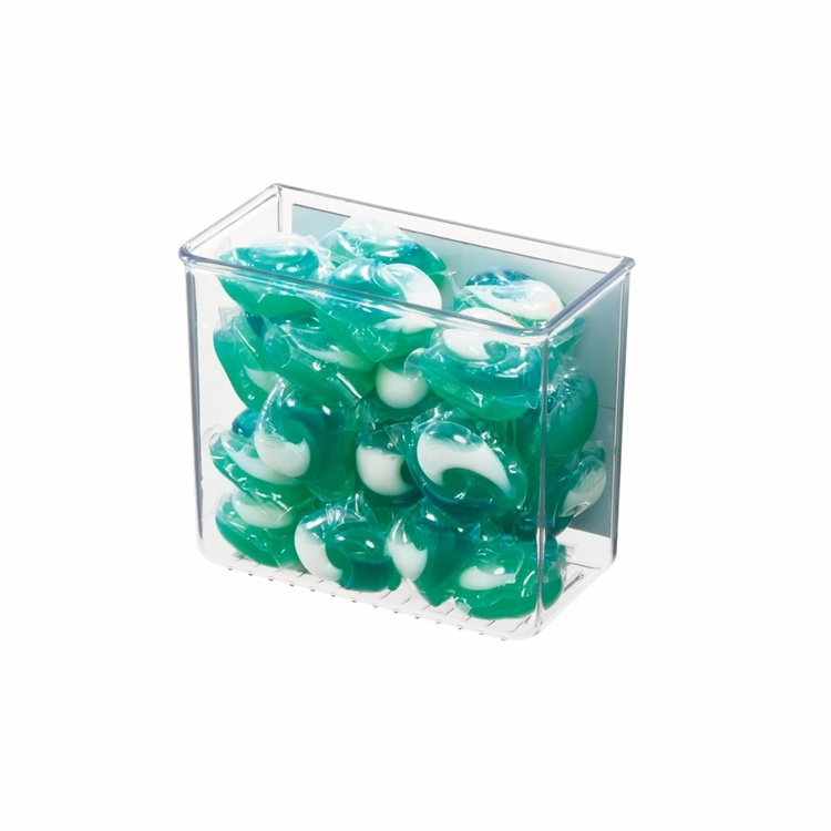 Wall Container, ID SMALL MAGNETIC BIN, 15 x 7,5 x H 12.5 cm, Transparent