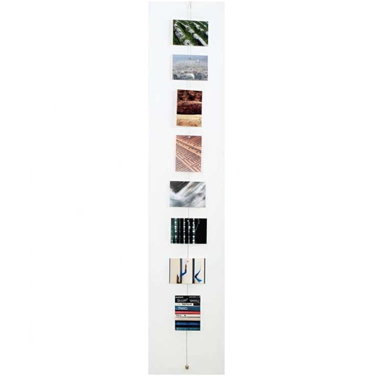 Magnetic card holder with 8 mini magnets, STEELY DAN, H 150 cm, Silver