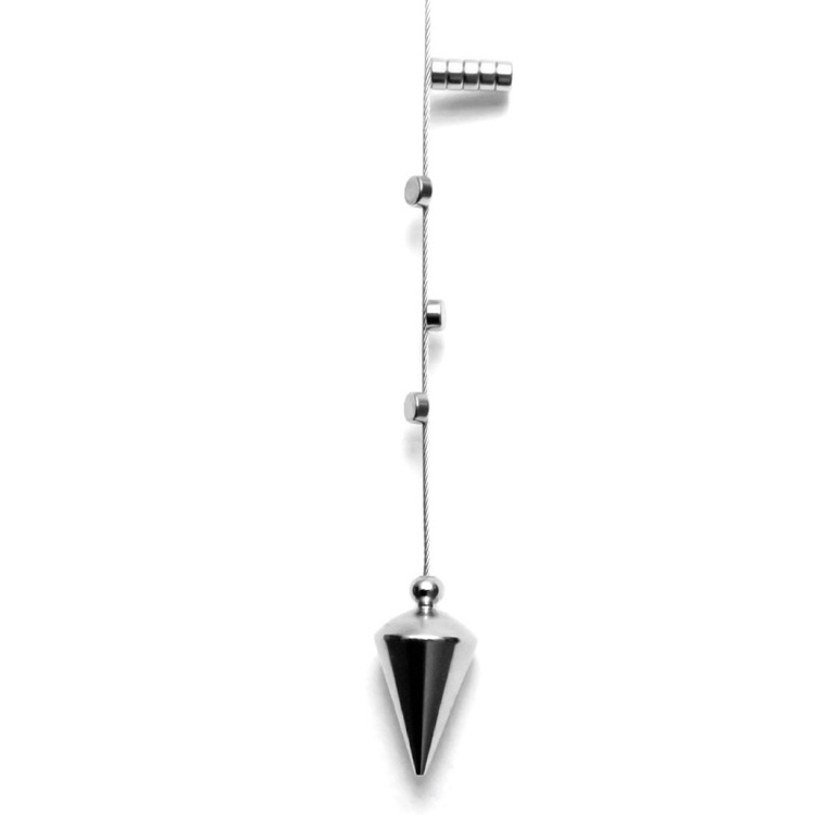 Magnetic card holder, STEELY FRANK, 150 cm, Silver