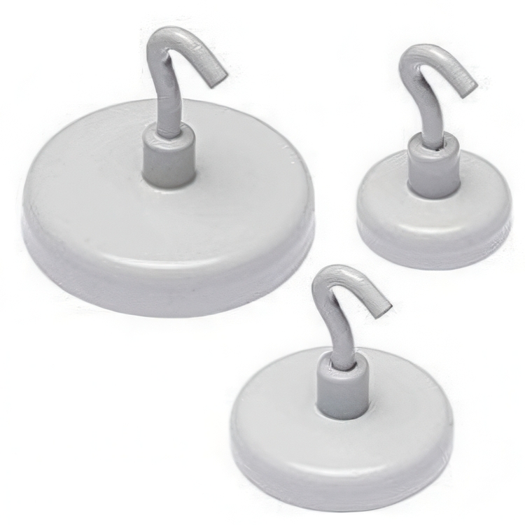 Magnetic hook, Flat, super strong- 8 kg, MEDIUM POWER HOOK, Ø 3,6 cm