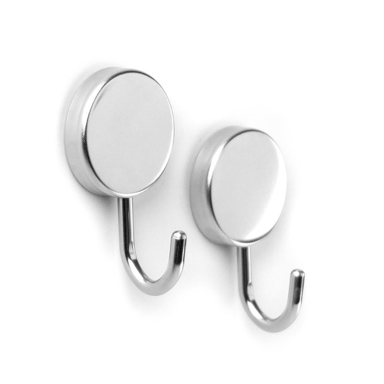 Magnetic hooks, super strong, set of 2, XL STEEL MAMBA, Ø 4 cm
