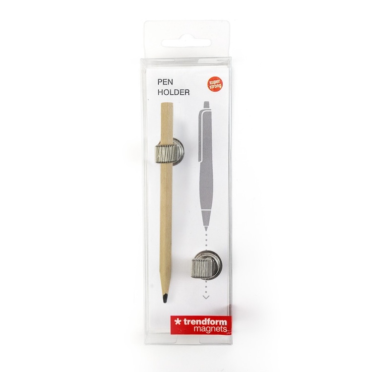 Pen holders, Super strong, Set of 2, TRENDFORM, Ø 1,8 cm, Silver