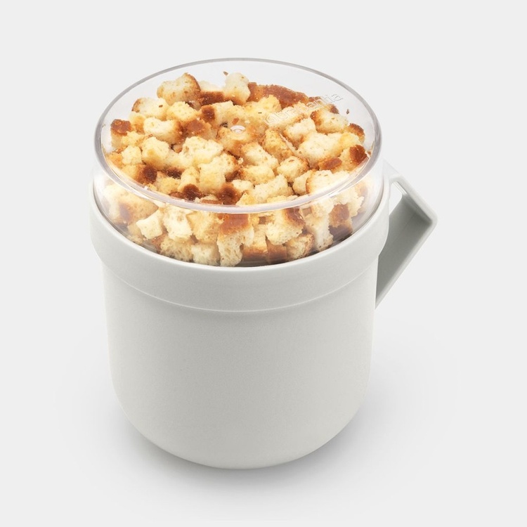Bowl with lid, 0,6 L, BRABANTIA MAKE & TAKE SOUP MUG, Ø 11 x H 13 cm