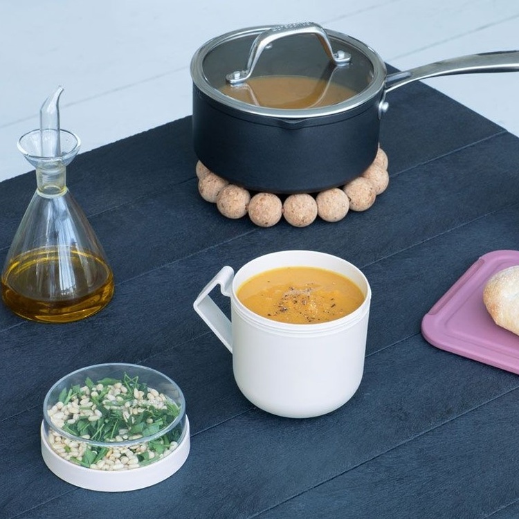 Bowl with lid, 0,6 L, BRABANTIA MAKE & TAKE SOUP MUG, Ø 11 x H 13 cm