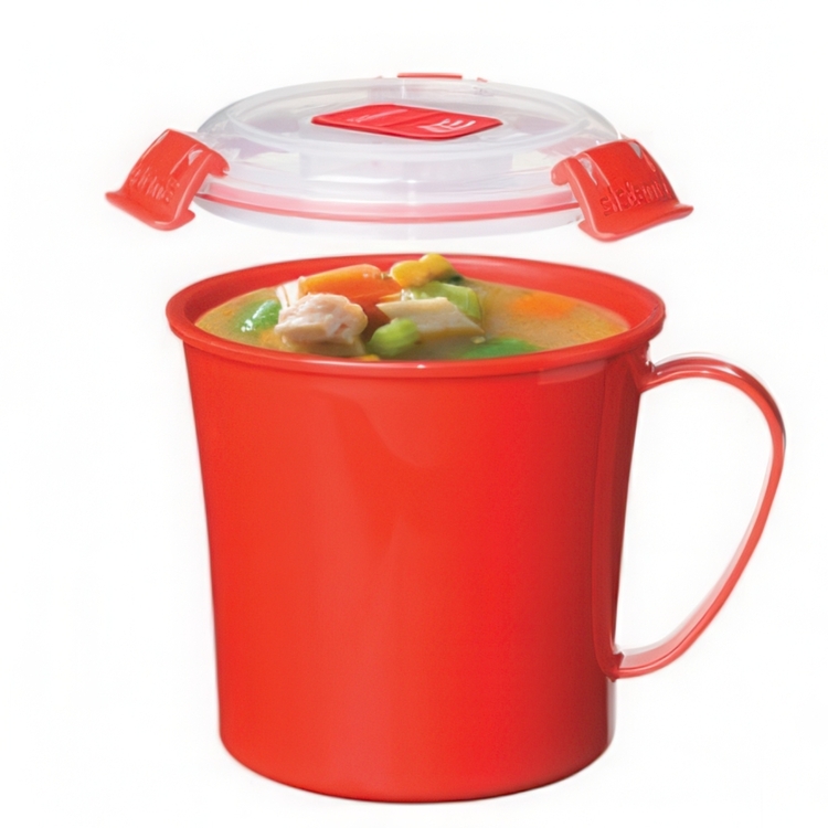 Soup Mug, 66,ml. MICROWAVE , 14 x 11 x H 12 cm, Red