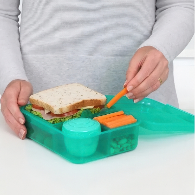 Lunch box with compartments, 1,65 L, SISTEMA BENTO LUNCH
