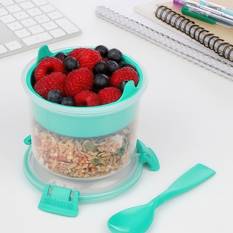 Lunch box divided into compartments, 530 ml, BREAKFAST TO GO