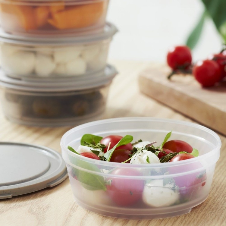 Food storage, Round, 0,3 L, SMARTSTORE SUSTAIN, Transparent /Earl grey 