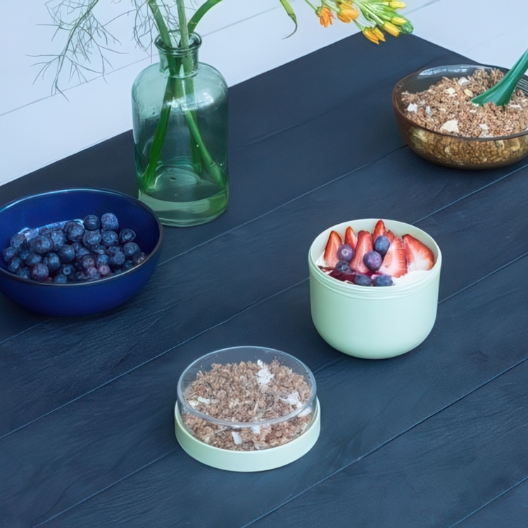 Bowl with lid, 0,5 L, BRABANTIA MAKE & TAKE BREAKFAST, Ø 11 x H 11,1 cm