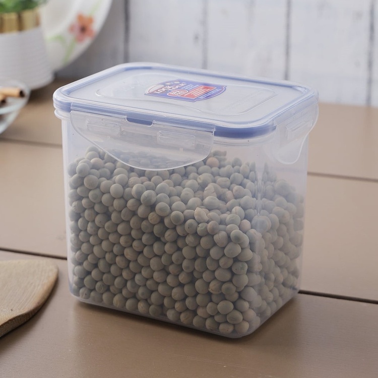 Food Box, 850 ml, LOCK & LOCK, 13,7 x 10,4 x 12 cm, Clear / Blue