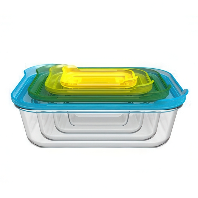 Lunch boxes, Set with 4, NEST GLASS CONTAINERS, Large, Joseph Joseph, Assorted