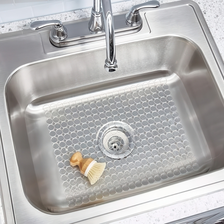 Sink Mat, CRYSTAL LARGE SINK MAT, 30,5 x 40 cm, Clear