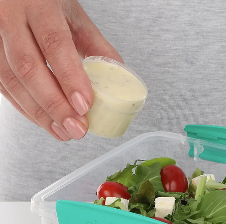 Mini pots for dressing, Set of 4, SISTEMA TO GO, 35 ml, Assorted