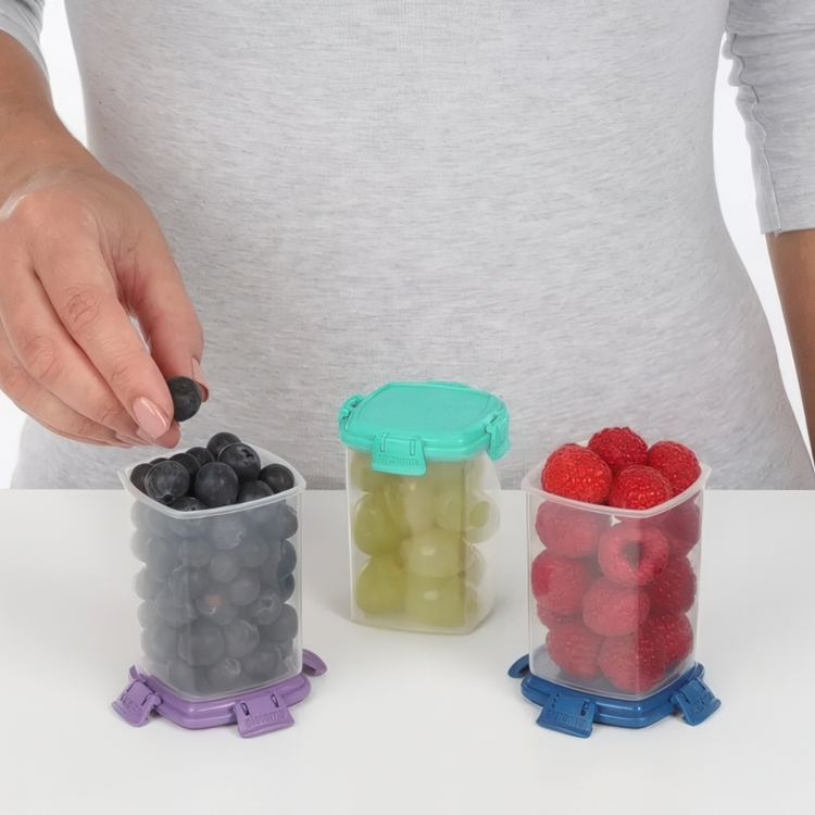 Mini containers, Set of 3, 138 ml, MEDIUM KNICK KNACK TO GO, Mix