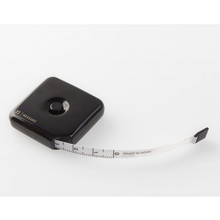 Mini Tape measure, 1,5 m, MIDORI XS, 3,8 × 3,8 cm, Black