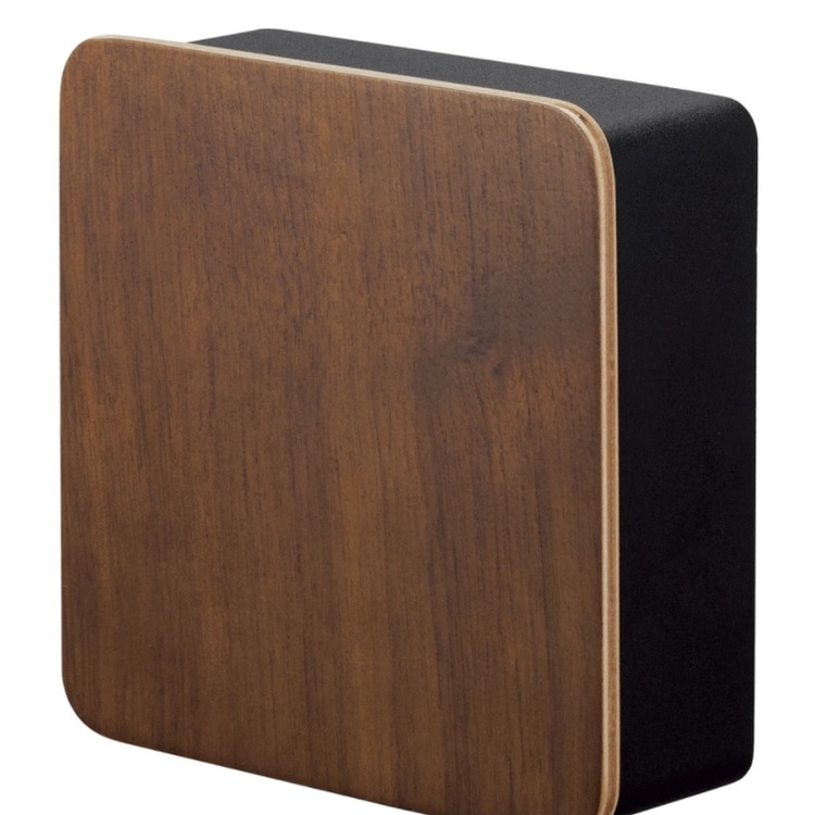 Key Cabinet, Magnetic, RIN SQUARE, Yamazaki, 16 x 16 cm, Black / Brown
