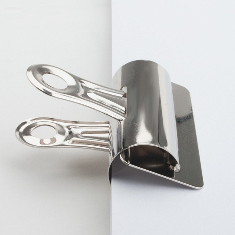 Paper Clips, Metal, Set of 5, BOSTON LARGE, 5,5 cm, Silver