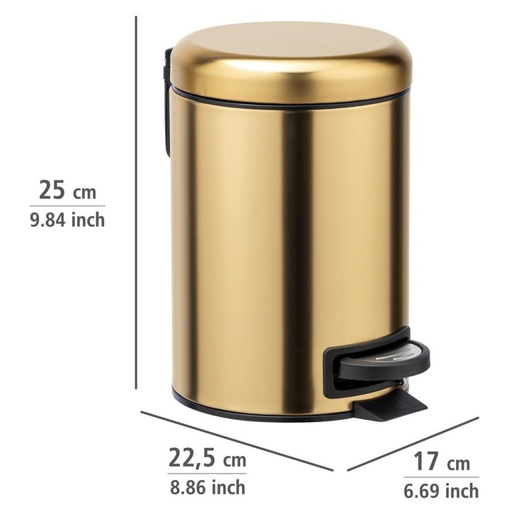 Trash Can / Pedal Bucket, 3 L, LEMAN