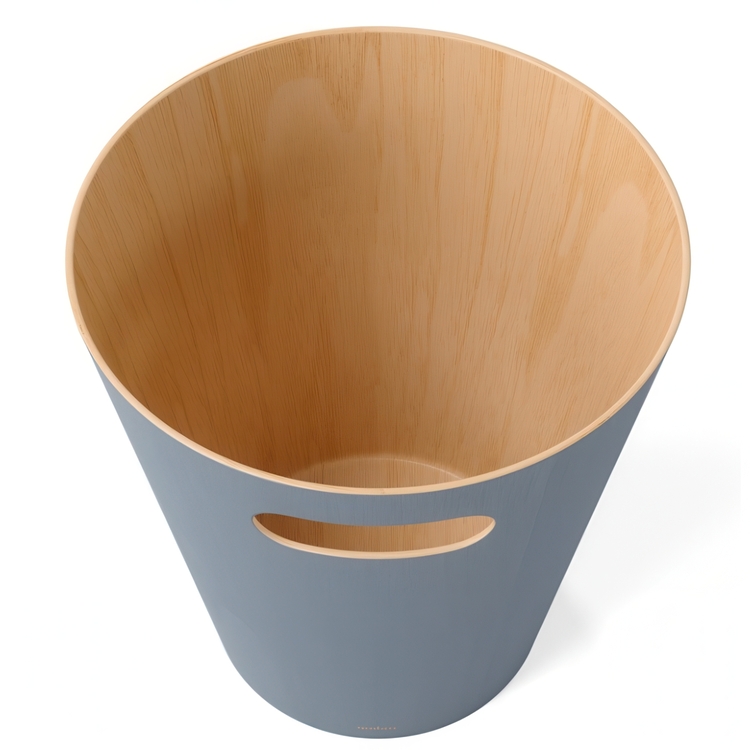 Trash can, 7,5 L WOODROW, Ø 23 x H 28 cm, Umbra
