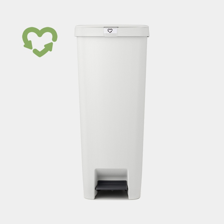 Pedal Bin, High and slim, 40 L, BRABANTIA SETUP, 35,2 x 28 x H 66,6 cm, Light Grey