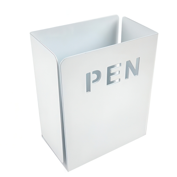 Pen holder in metal, PEN, 8 x 5 x H 10 cm