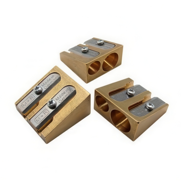 Pencil Sharpener, Double, M+R WEDGE, Brass
