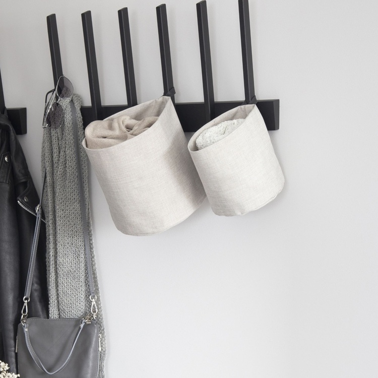 Bag for hook, BIGSO LARGE HANG AROUND, Ø22 x H 22 cm, Beige