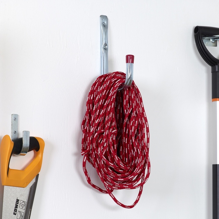 Utility hook, wall mounted, 8, cm, HABO 8504, Metal