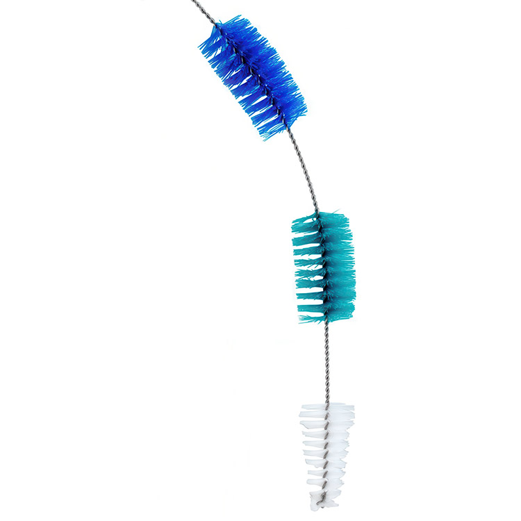 Drain Cleaner, flexible, 3-PHASE DRAIN SPIRAL, Ø 3 x 110 cm, Silver / blue / white