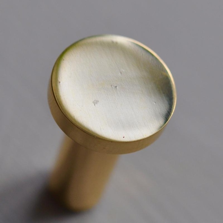 Round hook / knob, EXMEZ, Ø 2 cm, Shiny Brass