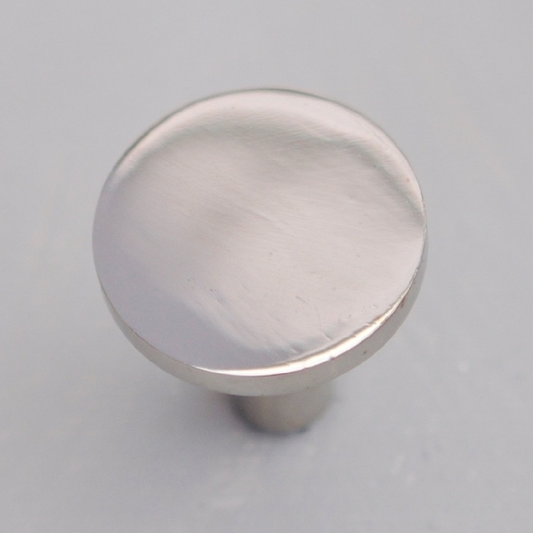 Round hook / knob, EXMEZ, Medium, Ø 3 cm, Glossy chrome