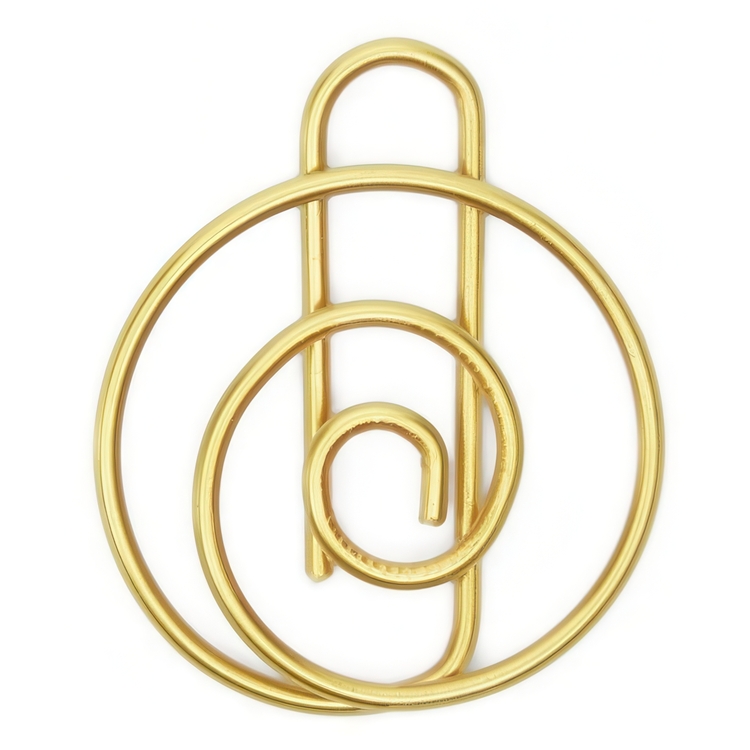 Paper Clips SPIRAL, 15 psc, Monograph, brass