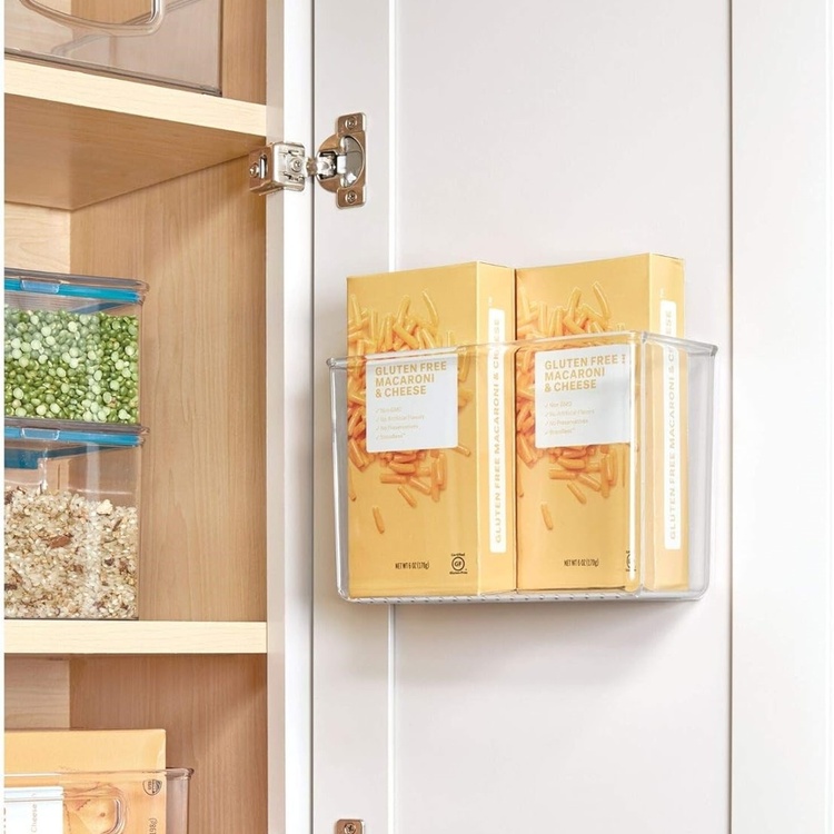 Adhesive Wall Container, SMALL RPET AFFIXX BIN, 15 x 7,5 x H 12,5 cm, Transparent