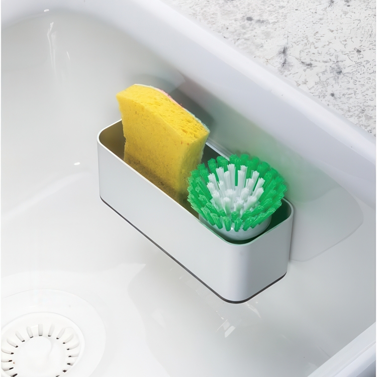 Self-adhesive Sink Center, AFFIXX, 17 x 6,5 x H 6 cm, Matt Silver