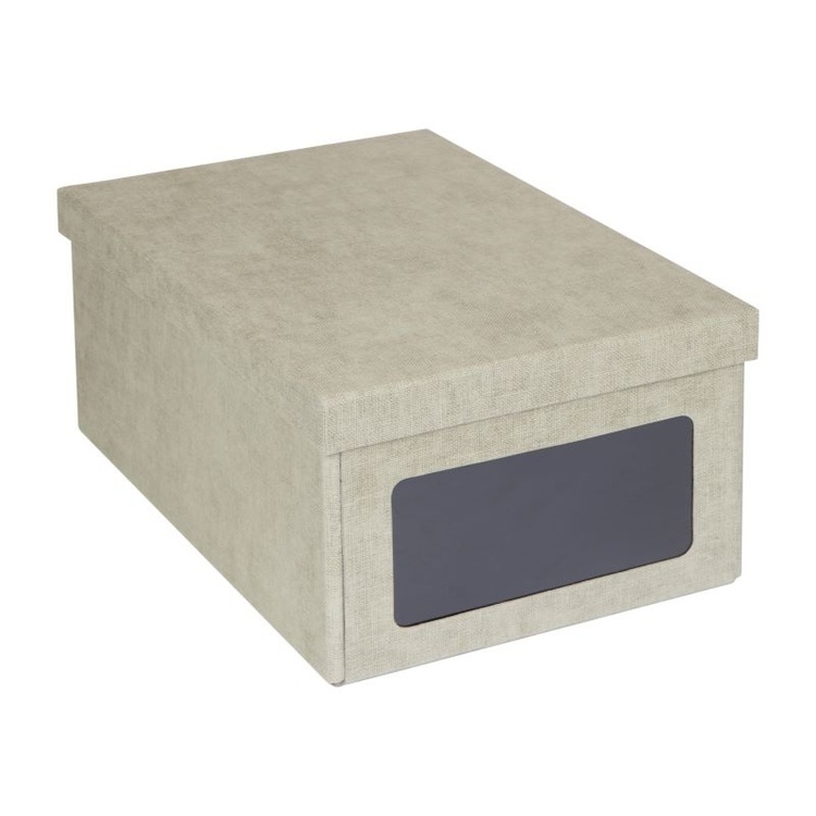 Shoe Box with window, BIGSO BERTIL CANVAS, 34 x 23 x H 15 cm