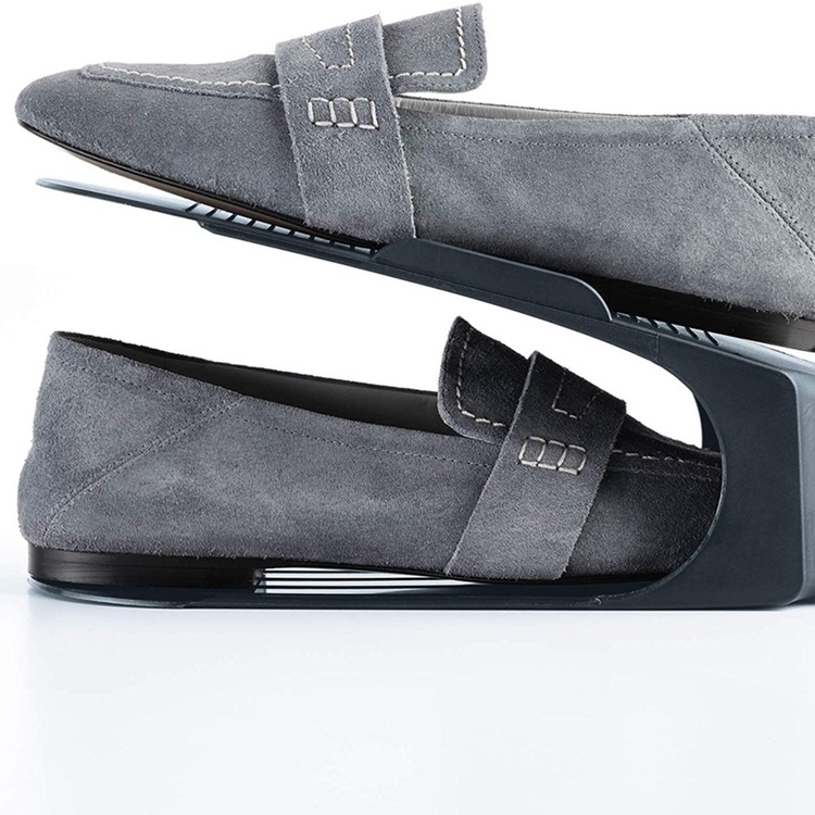 Shoe rack, Set of 3, Space-saving, SHOE ORGANIZER, Dark Grey