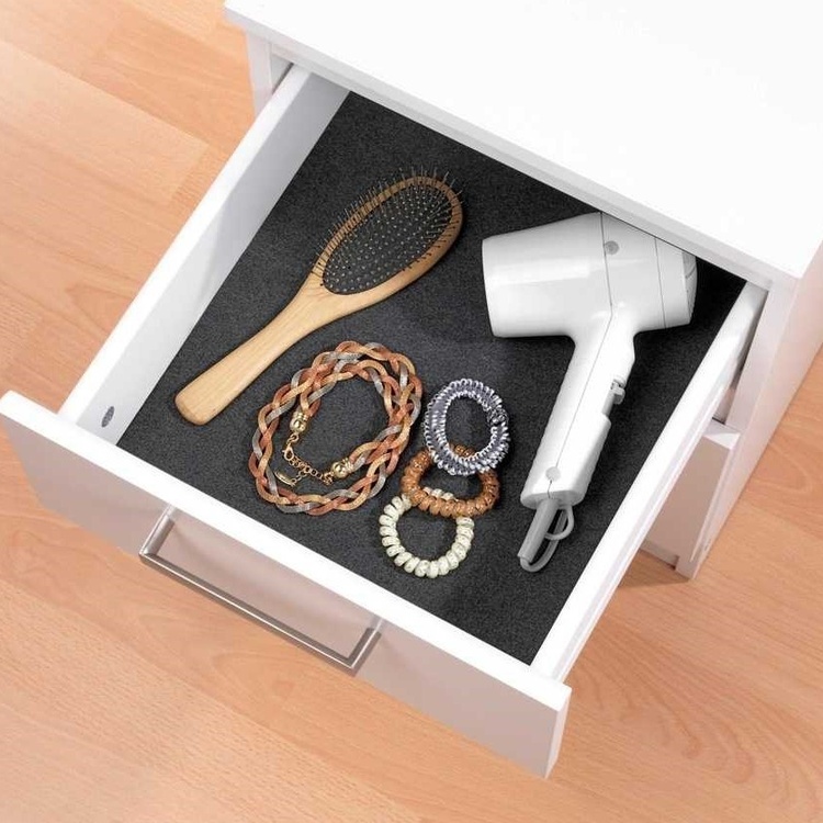 Shelf and Drawer Liner, SOFT FELT MAT, 72 x 54 cm, Dark Grey